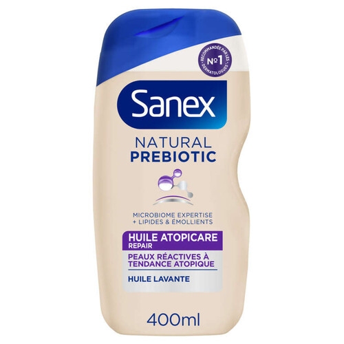 Sanex gel douche natural prebiotic huile atopicare 400ml