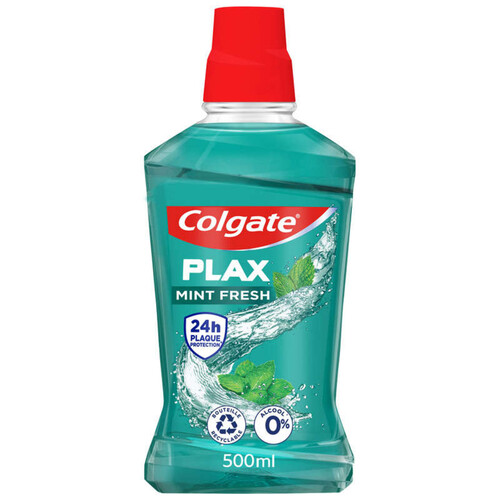 Colgate plax bain de bouche soft mint 24 heures 500ml