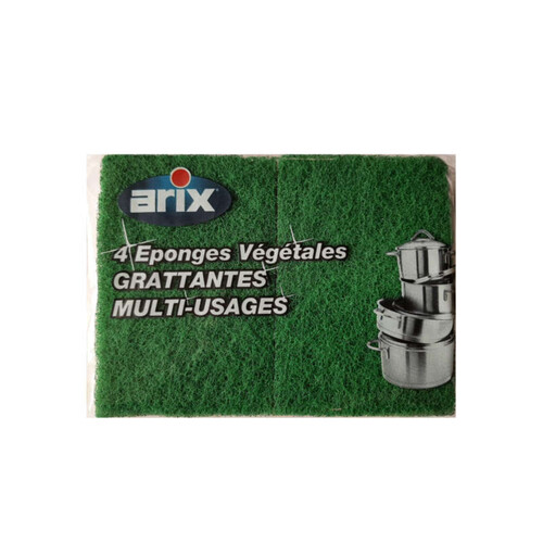 Arix Eponges Végétales Grattantes Multi-Usages X4