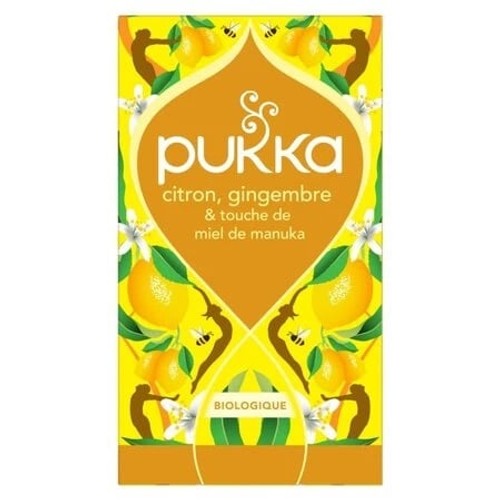 Pukka Infusion Citron, gingembre & touche de miel de manuka - 80g
