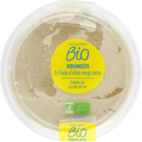 Monoprix Bio Houmous à l'huile d'olive vierge extra bio 180g
