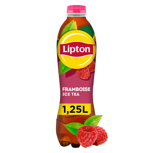 Lipton - Ice Tea - Boisson au thé saveur framboise - La bouteille de 1,25L