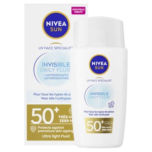 Nivea Crème protection solaire visage Fluide FPS 50+ Daily Invisible 40ml