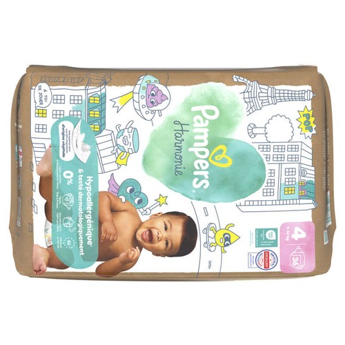 Pampers Harmonie Ed Limitée Taille 4 - 9kg 14kg – x36 Couches