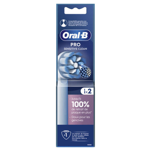 Oral-B Brossettes Pour Brosse À Dents Pro Sensitive Clean x2