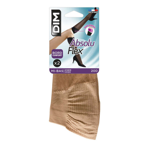 Dim Lot X2 Mi-Bas Flexibles , Beige, 20D