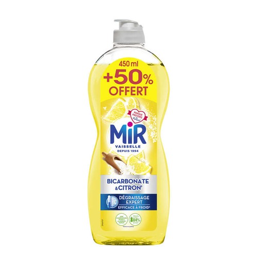 Mir Vaisselle Bicarbonate & Citron 450ml+50% offert