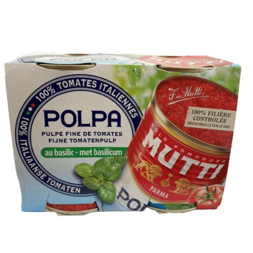 Mutti Polpa Pulpe Fine de Tomates Basilic 2x400g