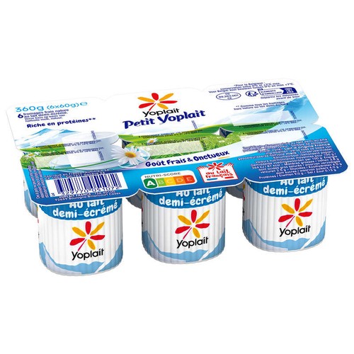 Yoplait Petit Yoplait Nature Fromage Frais 3,8% de Mg Pots 6x60g