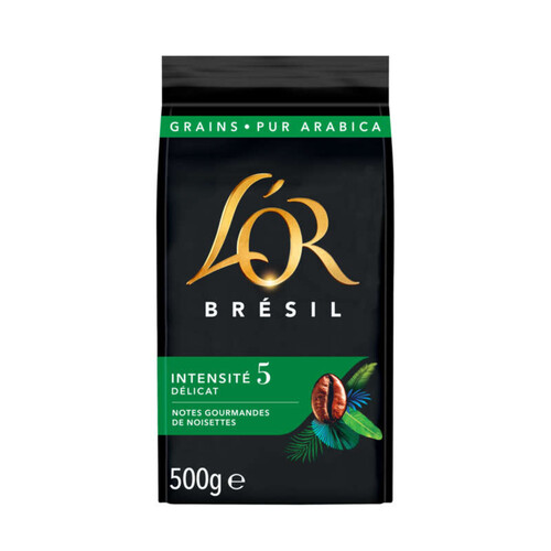 L'Or Café en grains Brésil subtil et délicat 500g