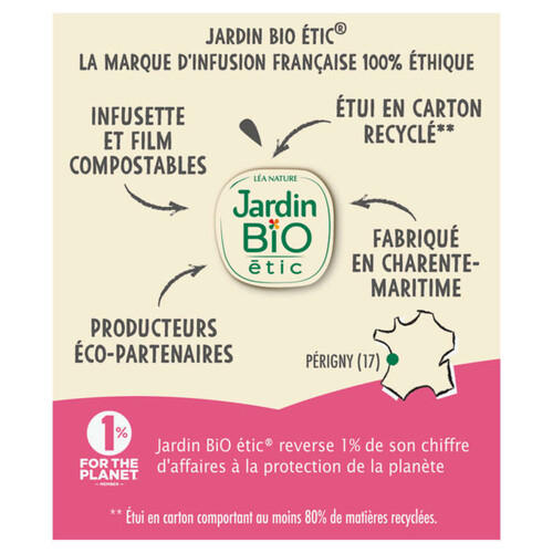 Jardin Bio Infusion Aide Minceur, Saveur Fruits Rouges, Bio 20X30G