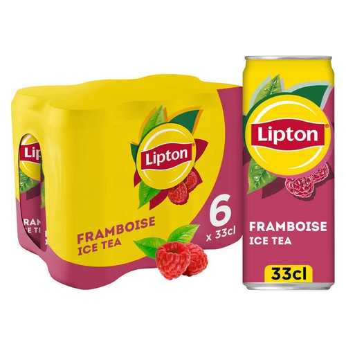 Lipton Ice Tea Thé Glacé Saveur Framboise 6x33cl