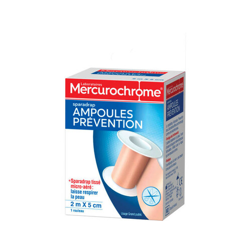 Mercurochrome Sparadrap Ampoules 2Mx5Cm