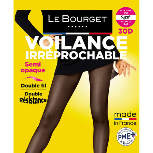 Le Bourget Voilance Irréprochable Collant 30D Gris Semi Opaque Taille 1