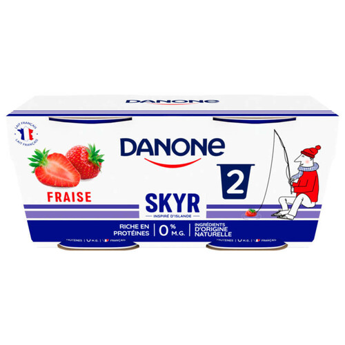 Danone du Monde skyr Fraise 0% M.G 2x140g