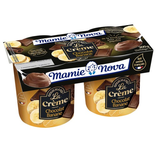 Mamie Nova Crème chocolat banane 2x150G