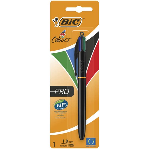 Bic Stylo Bille 4 Couleurs Pro