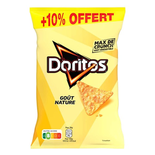 Doritos Chips Tortilla Goût Nature 160g +10% Offert