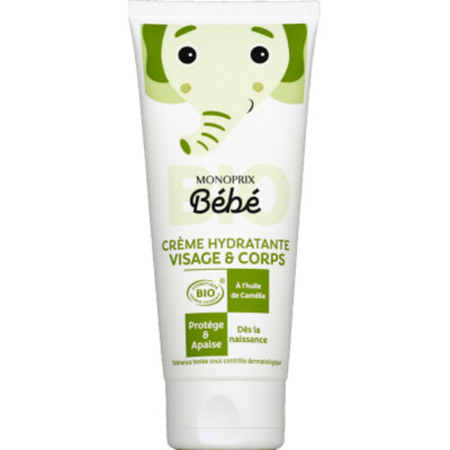 Monoprix Bébé Crème hydratante visage & corps 100ml