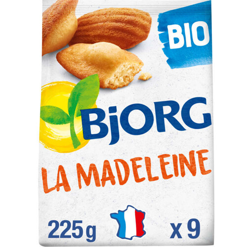 Bjorg Madeleines Aux Oeufs Frais Et Farine De Blé Semi Complète Bio 225G