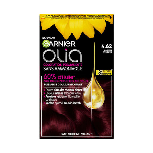 Olia Coloration Sans Amoniaque 4.62 Carmin Velours