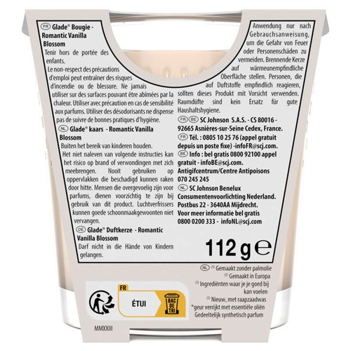 Glade Bougie Vanille Colza 112g