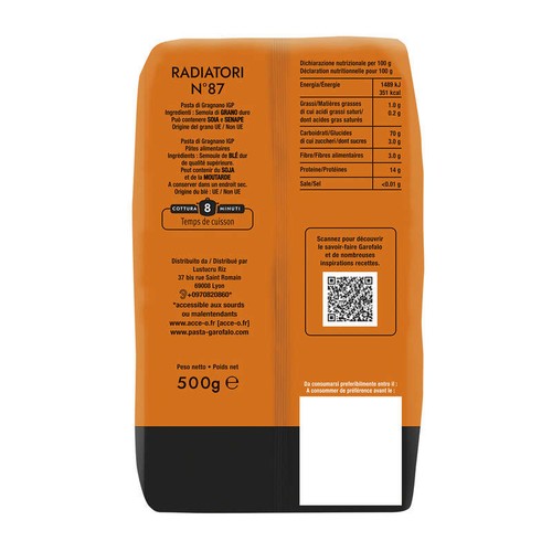 Garofalo Pâtes Radiatori 500g