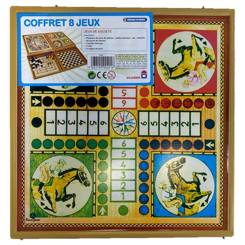 Coffret 8 jeux de société standard