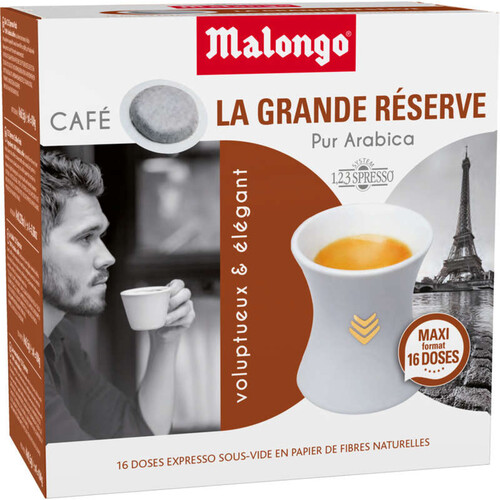 Malongo Café La Grabde Réserve Maxi Format 16 doses 104g