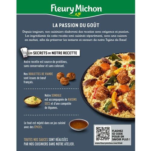 Fleury Michon Tajine De Bœuf Aux Légumes Du Soleil 350g