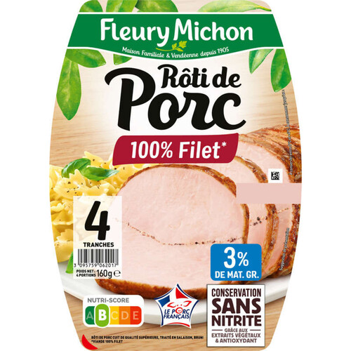 Fleury Michon Rôti De Porc Supérieur X4