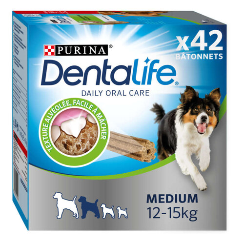 Dentalife Bâtonnets pour Chien Medium 12-15kg x42 966g