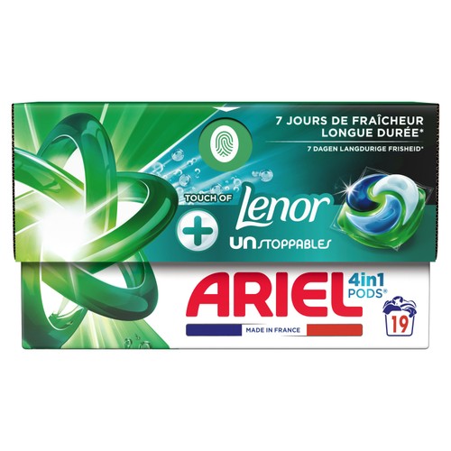 Ariel 4en1 Pods + Touch of Unstoppables *19 Lavages 376g