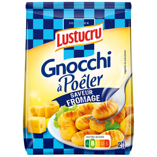 Lustucru Pâtes Fraîches Gnocchi à Poêler Saveur Fromage le sachet de 300g