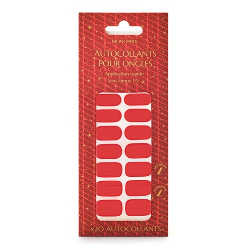 Monoprix Stickers Vernis Rouge de Noël 2026