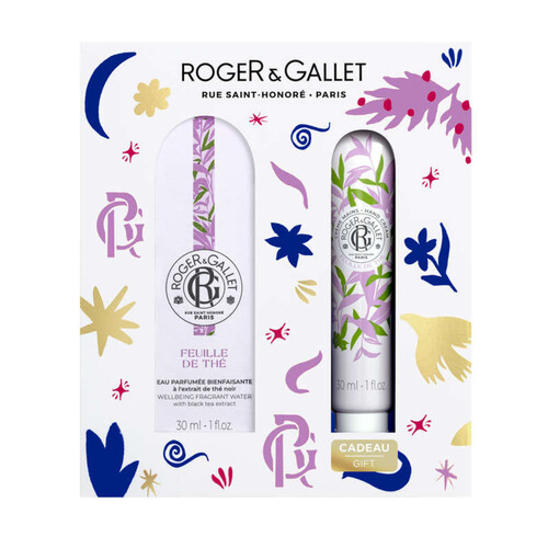 Roger & Gallet Coffret Eau Parfumée Bienfaisante Feuille de Thé et crème mains