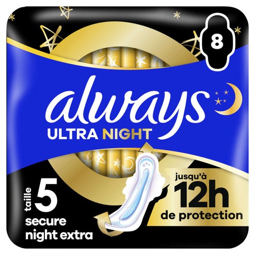 Always Serviettes Ultra Secure Night x8