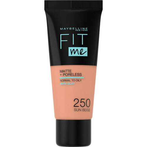 Maybelline Fit Me! Fond de Teint Matifiant 250 Sun Beige 30ml