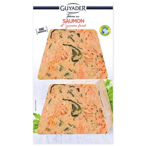 Guyader Terrine au saumon et saumon fumé x2 120g