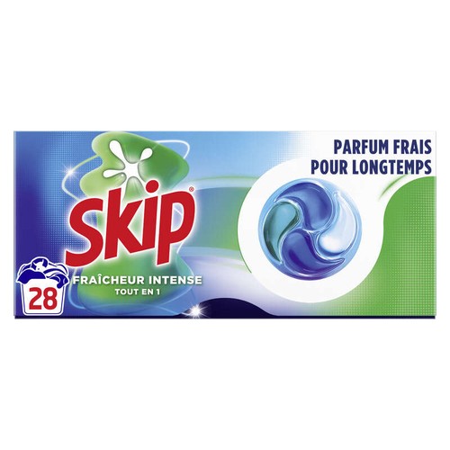 Skip Lessive Fraîcheur intense Capsules Tout en 1 x28