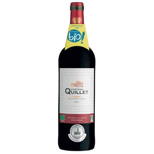 Château Quillet Bordeaux AOP Rouge Bio 75cl