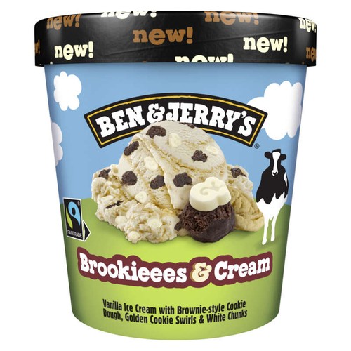 Ben & Jerry's Glace en Pot Brookieees & Cream 388g