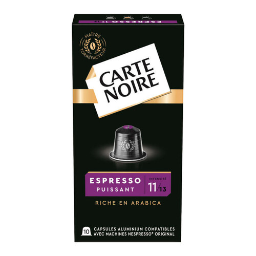 Carte Noire Capsules Aluminium Espresso Puissant N°11 x10-55g