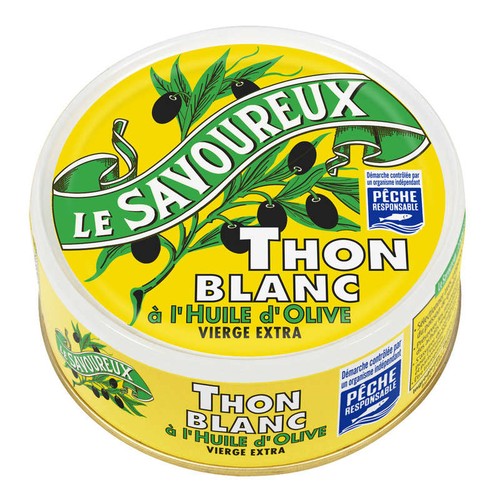 Le Savoureux Thon Blanc à l'Huile d'Olive Vierge Extra 160g