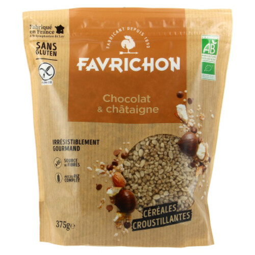 [Par Naturalia] Favrichon Muesli Chocolat & Châtaigne Sans Gluten 375G Bio