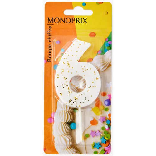 Monoprix Maison Bougie Chiffre 6