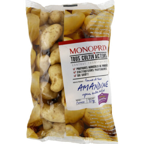 Monoprix Tous Cultiv'Acteurs Pomme De Terre Amandine Catégorie 1, 1,5Kg