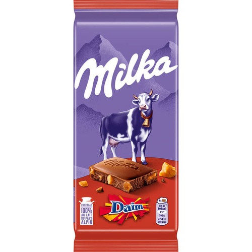 Milka Tablette Chocolat Au Lait Et Éclats De Daim 2x100g