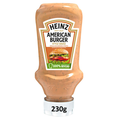 Heinz American Burger Sauce Flacon Souple Top Down 230G