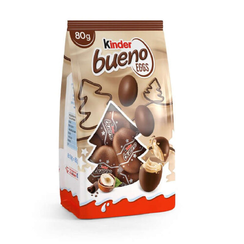 kinder Bueno œufs gaufrettes chocolat fourrés et noisettes 80g